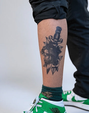 Dagger Panther - Semi-Permanent Tattoo