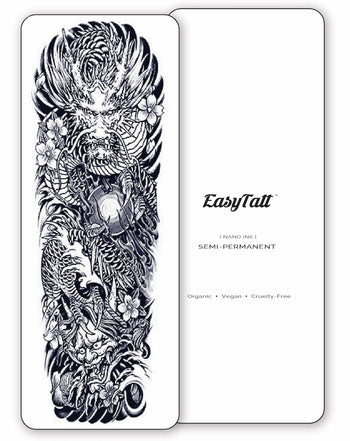 (Full Sleeve) Final Dragon - Semi-Permanent Tattoo