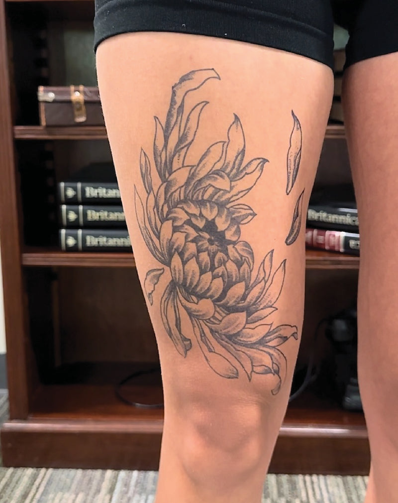 Japanese Chrysanthemum SemiPermanent Tattoo EasyTatt™