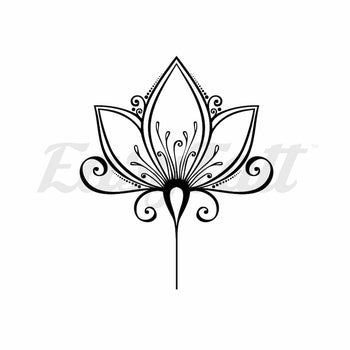 Lotus Stem - Temporary Tattoo