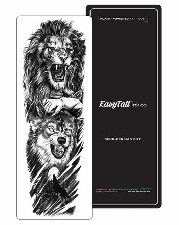 (Full Sleeve) Fierce Instinct - Semi-Permanent Tattoo