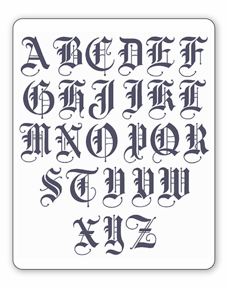 Old English Lettering SemiPermanent Tattoo EasyTatt™