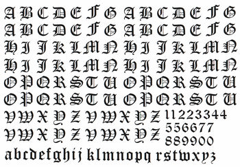 Alphabet Lettering - Temporary Tattoos