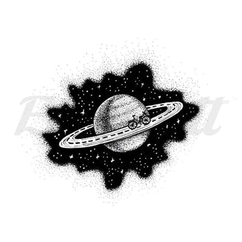 Bicycle on Saturn - By Alexandra Yarushina - Temporary