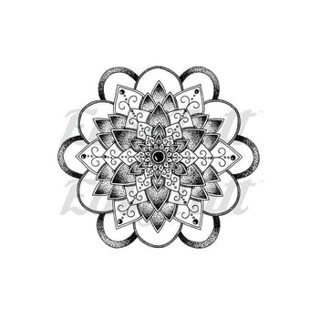 Dahlia Mandala - By Georgia Mason - Temporary Tattoo