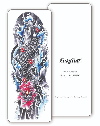 (Full Sleeve) Japanese Koi Fish - Temporary Tattoo