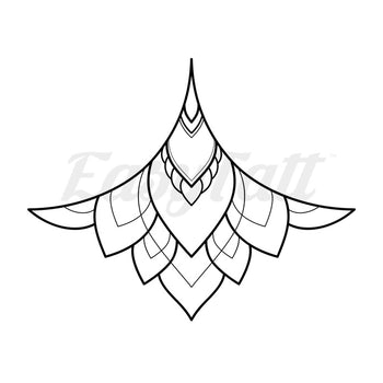 Sternum Petals - Temporary Tattoo