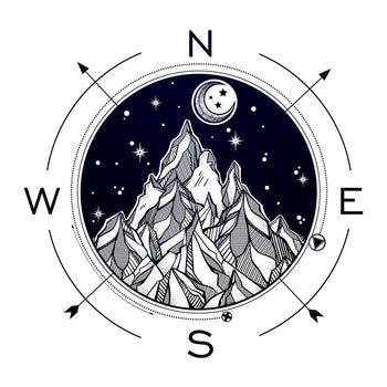 Mountain Compass - Temporary Tattoo