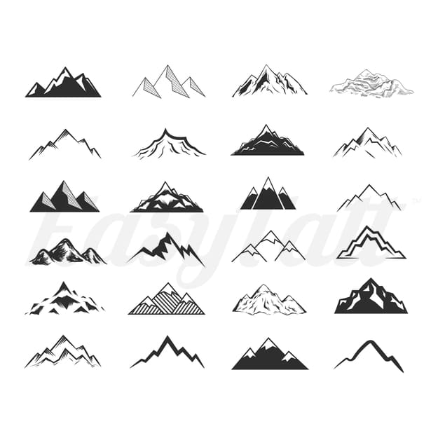 Mountain Range Temporary Tattoo