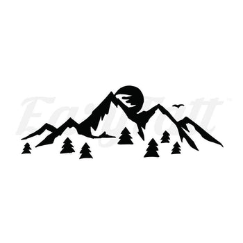 Mountains - By Eastern Cloud - Temporary Tattoo