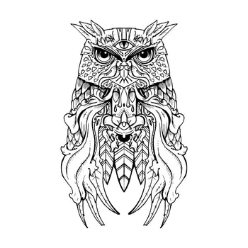 Owl - Temporary Tattoo