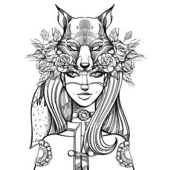 Fox Girl - Temporary Tattoo