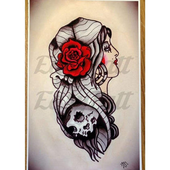 Traditional - By Micah Shafer - Temporary Tattoo