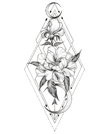 Abstract Bloom - Temporary Tattoo