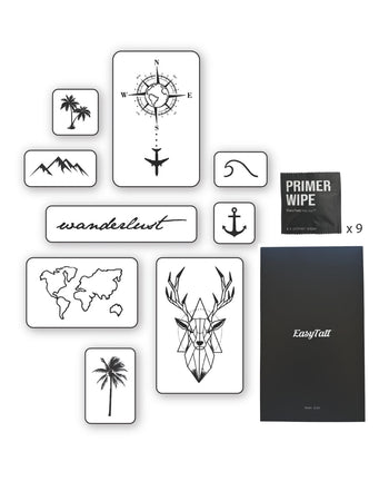 (9 Tattoos) Adventurer  - Semi-Permanent Tattoos