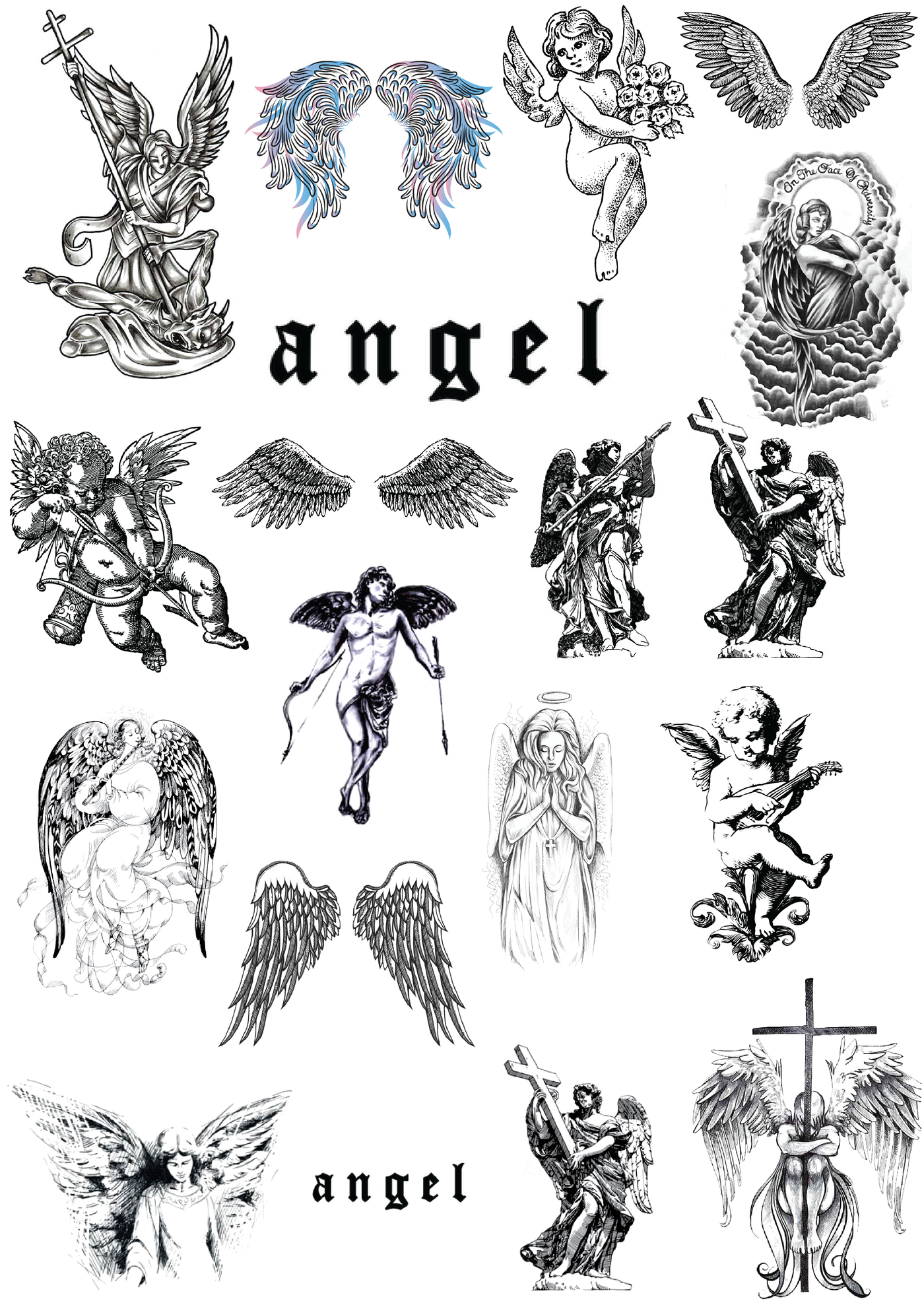 (18 Tattoos) Angels and Wings