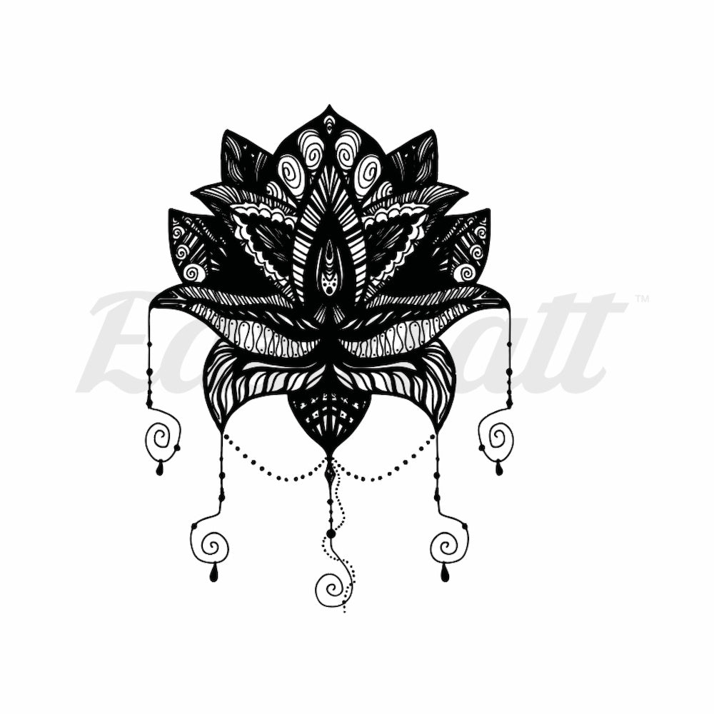 Black Lotus Temporary Tattoo EasyTatt™