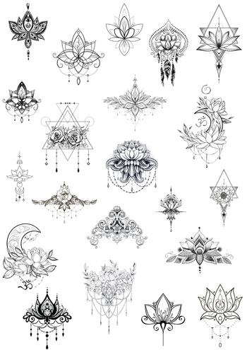 (21 Tattoos) Enchanted Lotuses