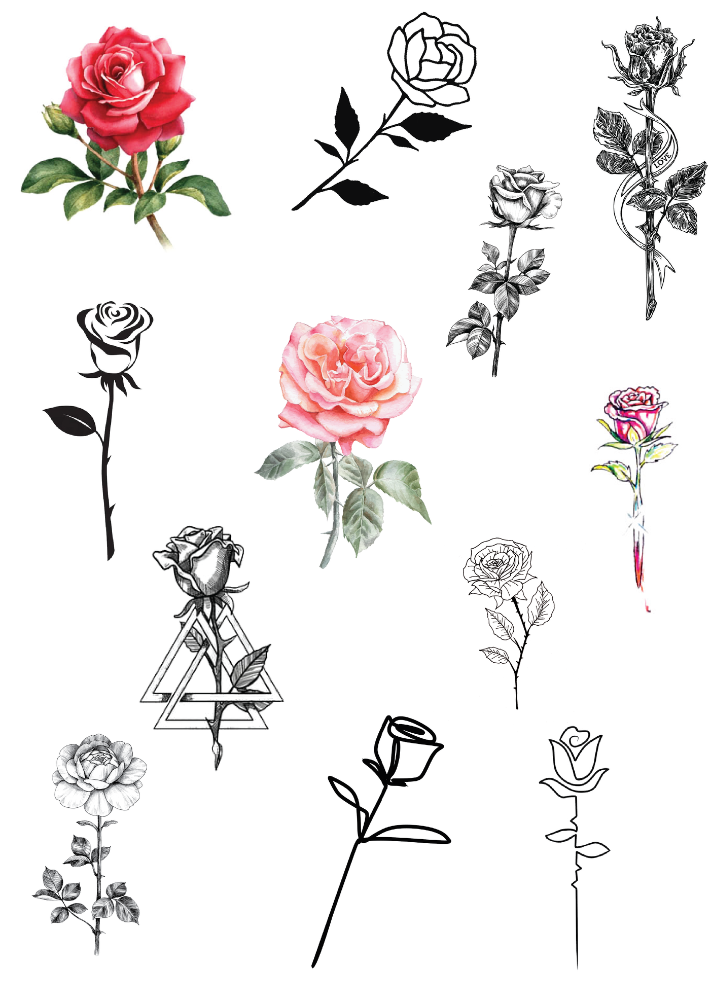 (12 Tattoos) Blossoming Roses