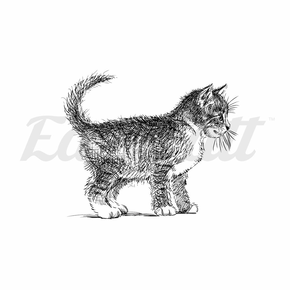 Curious Kitten Temporary Tattoo EasyTatt™