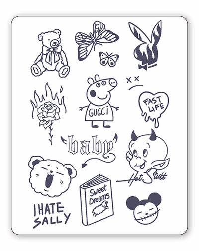 (13 Tattoos) Gucci Gang - Semi-Permanent Tattoos