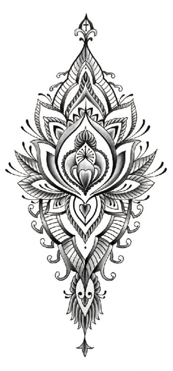 Lotus Mandala - Temporary Tattoo