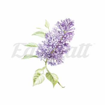 Purple Flower - Temporary Tattoo