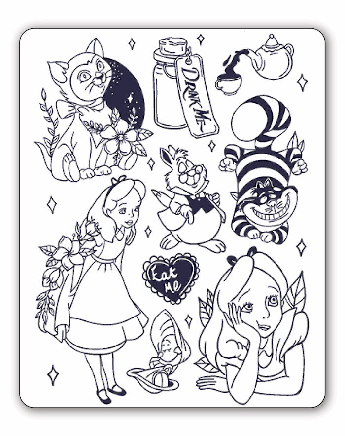 (9 Tattoos) Alice in Wonderland