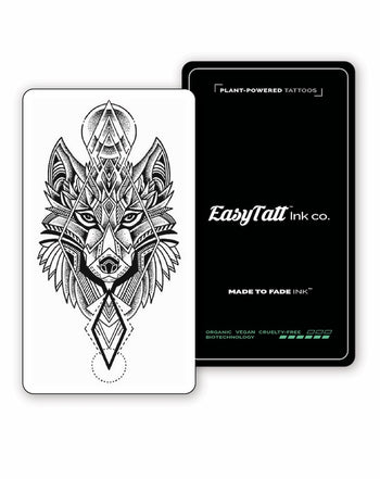 Geometric Wolf - Semi-Permanent Tattoo