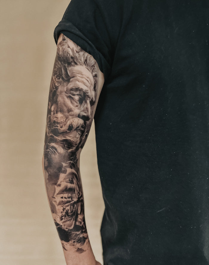 (Full Sleeve) Poseidon God of the Sea