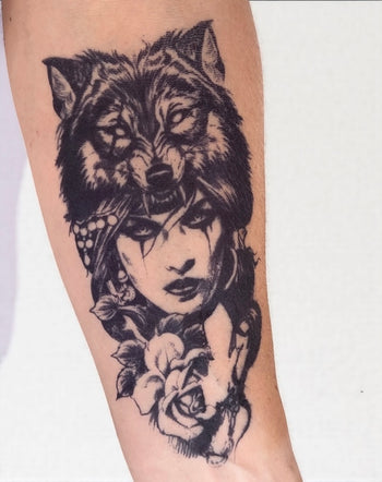 She Wolf - Semi-Permanent Tattoo