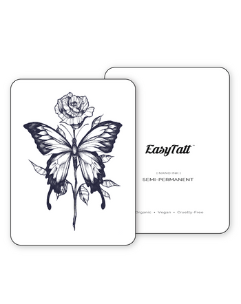 Butterfly Rose - Semi-Permanent Tattoo