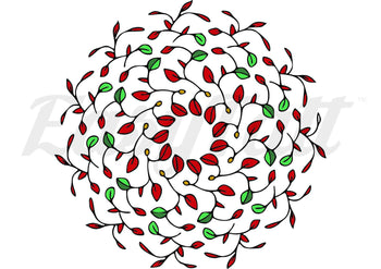 Flower Whirl - Temporary Tattoo
