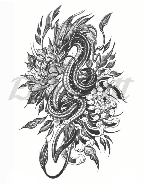 Hidden Dragon - Temporary Tattoo