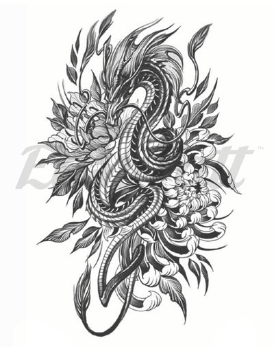 Hidden Dragon - Temporary Tattoo
