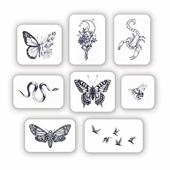 (8 Tattoos) Life on Earth - Semi-Permanent Tattoos
