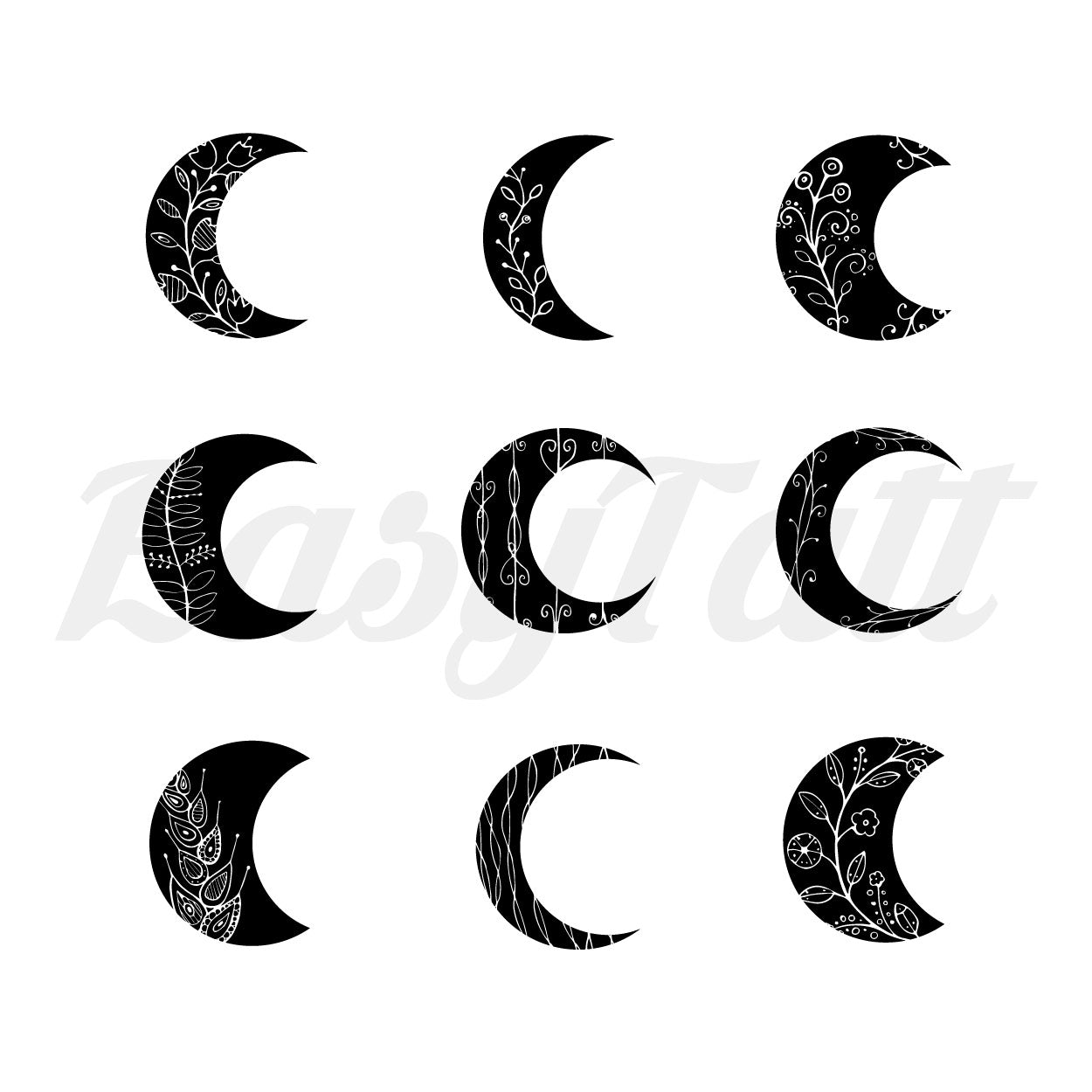 Moon Crest Temporary Tattoo | EasyTatt™