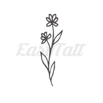 A Simple Flower - Temporary Tattoo