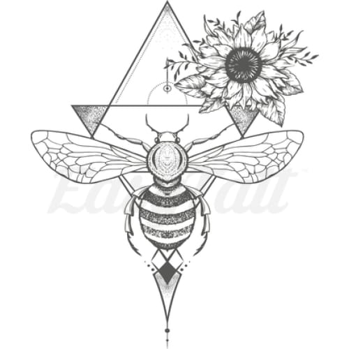 Abstract Bee - Temporary Tattoo