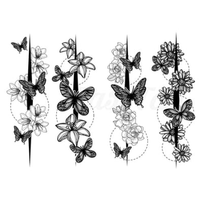 Abstract Butterflies - Temporary Tattoo