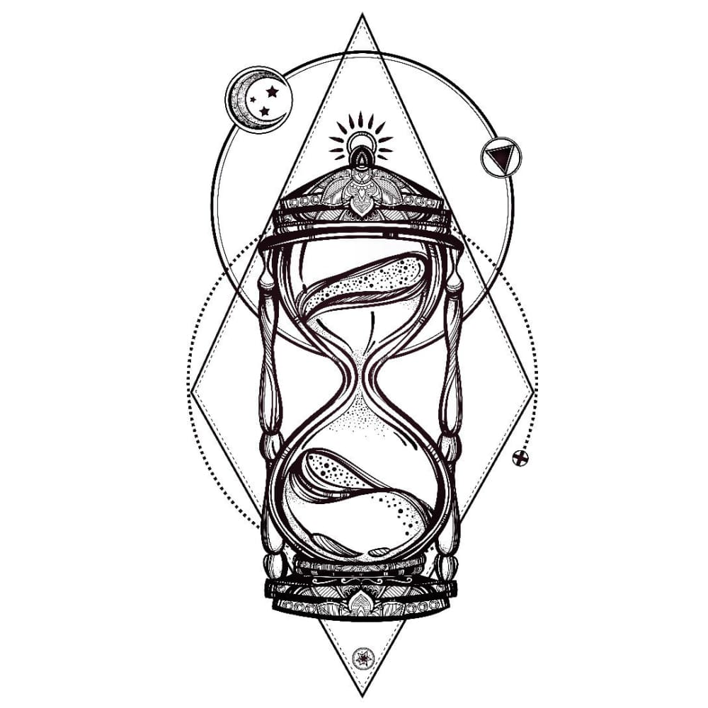 Abstract Hourglass - Temporary Tattoo