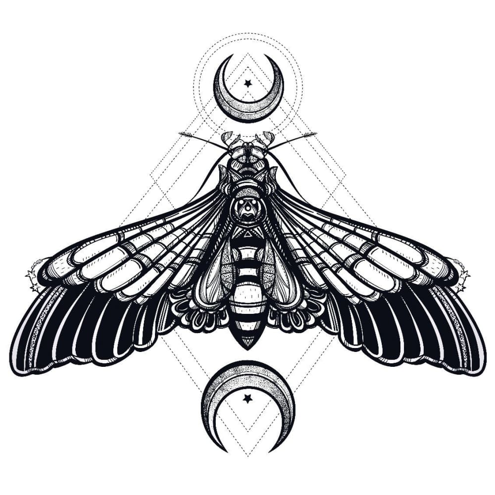 Abstract Moth - Temporary Tattoo