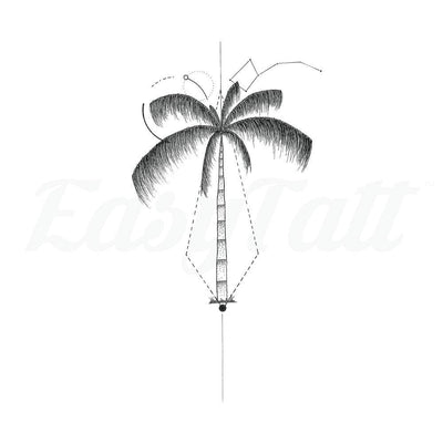 Abstract Palm Tree - By MamoArt - Temporary Tattoo