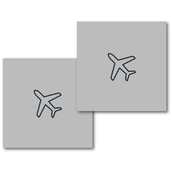 Airplane Outline - Individual Semi-Permanent Tattoo