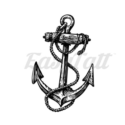 Anchor and Rope - Temporary Tattoo