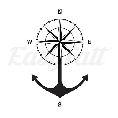 Anchor Compass - By Eastern Cloud - Temporary Tattoo