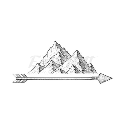 Arrow Mountain - Temporary Tattoo