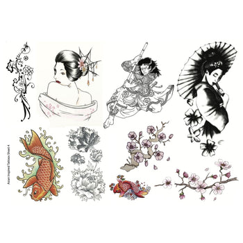 Asian Set - Temporary Tattoo