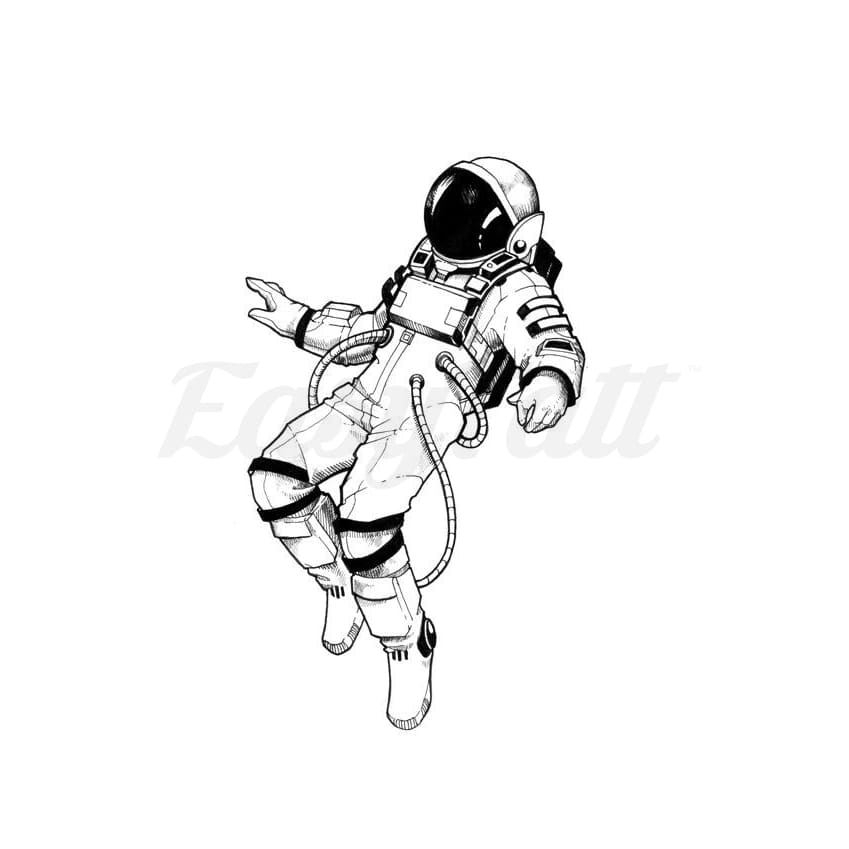 Astronaut - Temporary Tattoo