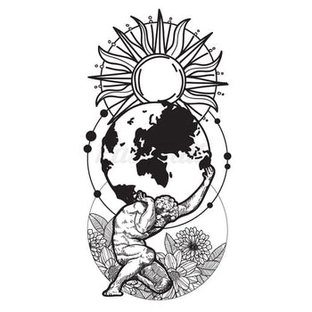 Atlas Holding the World - Temporary Tattoo